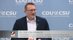 Vorstellung der CHARISMHA-Studie auf dem CDU/CSU-Fraktionskongress durch Dr. Albrecht..